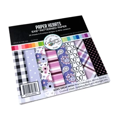 Paper Hearts Patterned Paper for Catherine Pooler